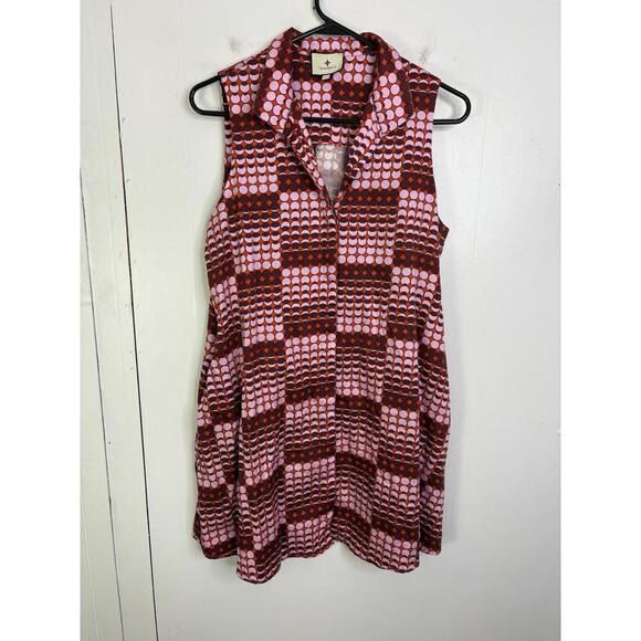 Tuckernuck Dress Womens Medium Charlie Hidden Button Front Sleeveless Preppy - Picture 1 of 10